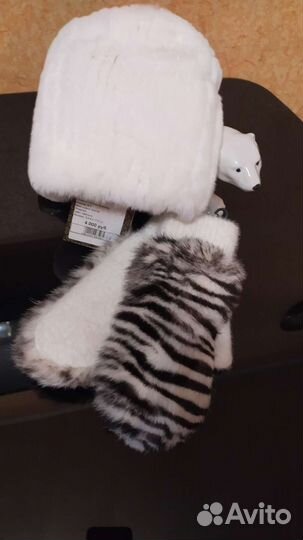 Меховые рукавички