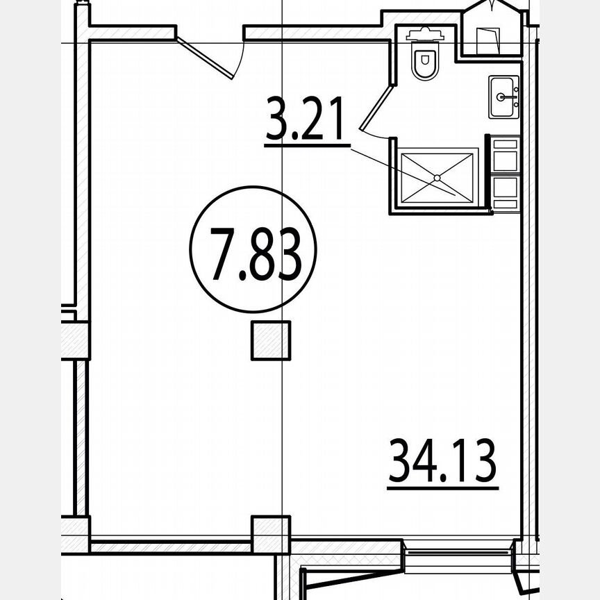 Апартаменты-студия, 37,3 м², 7/10 эт.