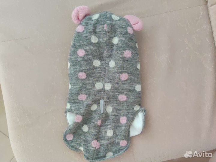 Шапка шлем Kerry зимняя шерсть размер 1-2-3 года