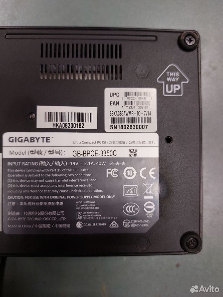 Платформа gigabyte brix GB-bpce-3350C