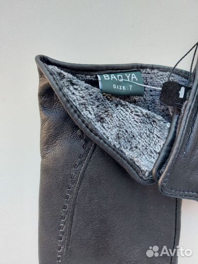 Новые кожаные перчатки р.7