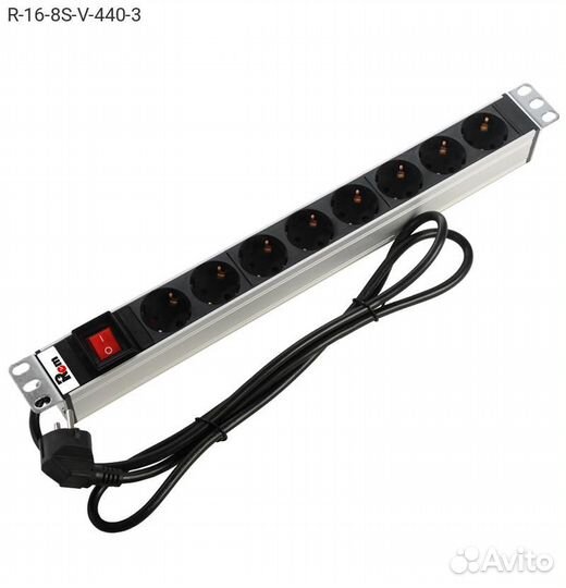 Блок розеток цмо Rem-16, 1U, R-16-8S-V-440-3