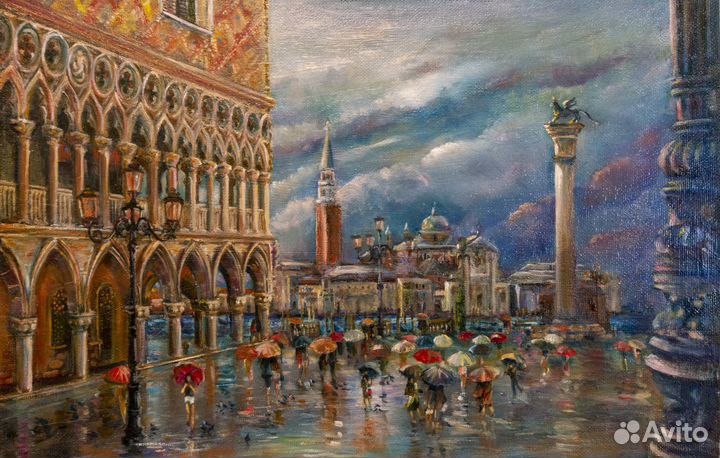 Пьяцца Сан Марко, оргалит/масло, 40х60см, 2020