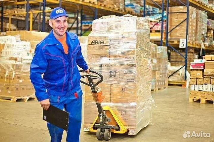 Грузчик на склад вахта с 3х разовым питанием