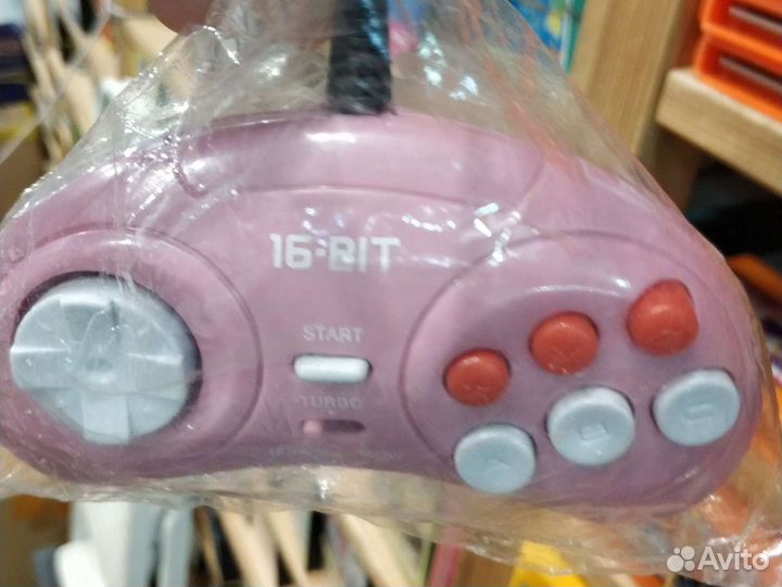 Джойстик Sega 16 bit, блок питания, кабель тв