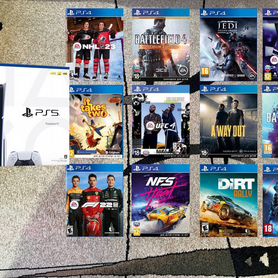 PlayStation 5 Slim 1Tb + FIFA NHL UFC + 15 игр