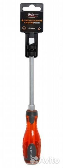 Отвертка шлицевая усиленная под ключ магнитная sl8