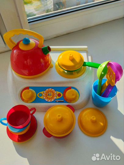 Детский кухонный набор игровая посуда + овощи