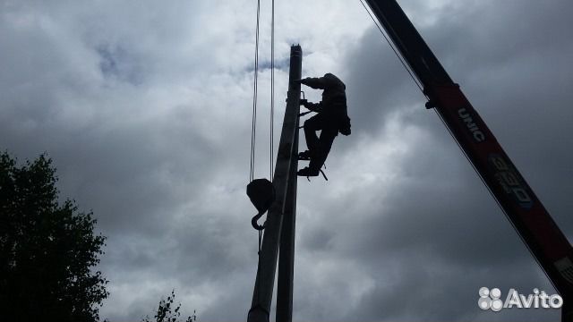 Электромонтажные работы:лэп,сип,опоры вл