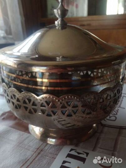 Конфетница из мельхиора СССР