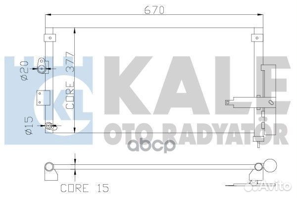 Радиатор кондиционера honda civic viii 386900 kale