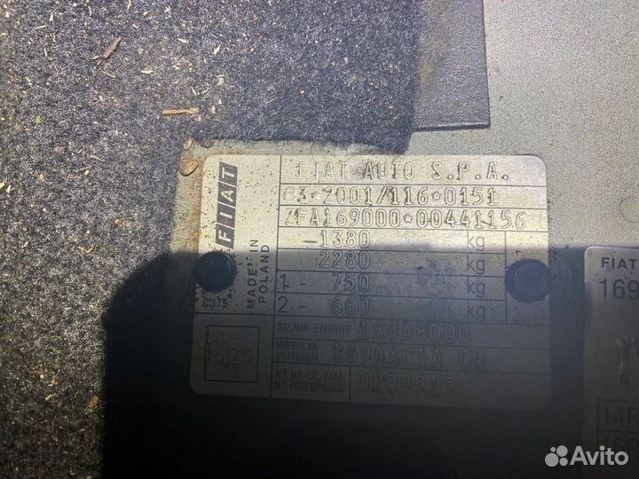 Разбор на запчасти Fiat Panda 2003-2012