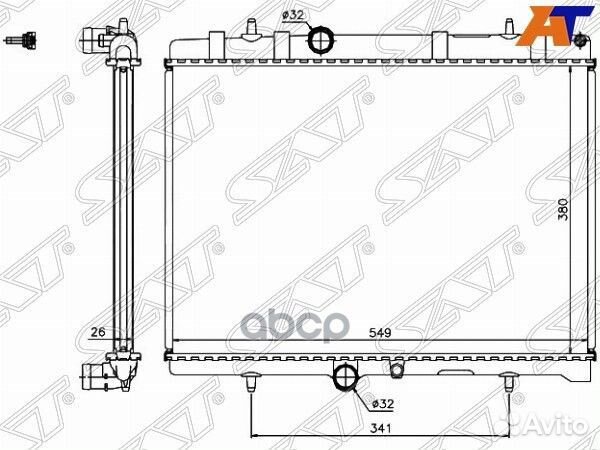 Радиатор Citroen Berlingo 08-22 / C4 04- / C4 P