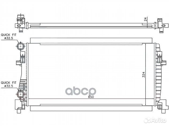 Радиатор Audi A3 12-19 / Skoda Octavia 12-20