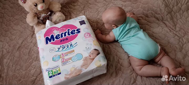 Подгузники Merries S 82шт