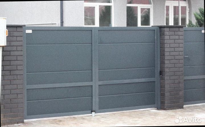 Гаражные распашные ворота