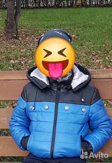 Куртка осенняя кожаная для мальчика