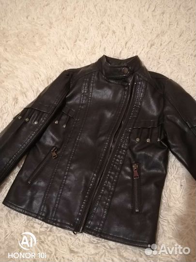 Кожаная куртка косуха детская