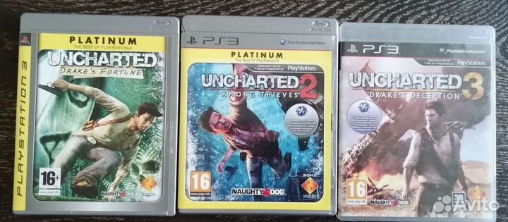 Uncharted. 3 диска для PS3