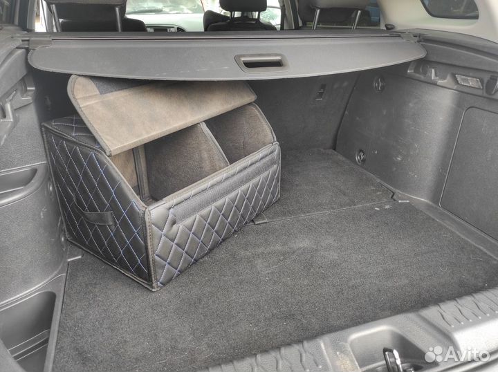 Органайзер в багажник Экокожа (синяя нить)