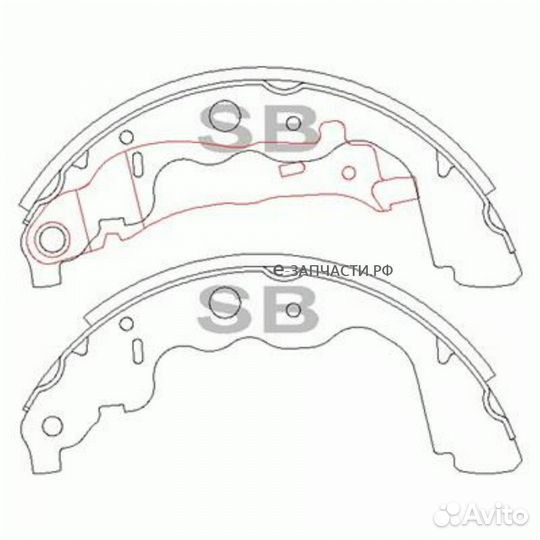 Sangsin brake SA191 Колодки торм.бараб.задние