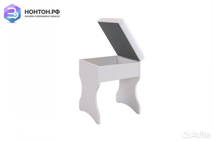 Пуф Виктория-1 белое дерево