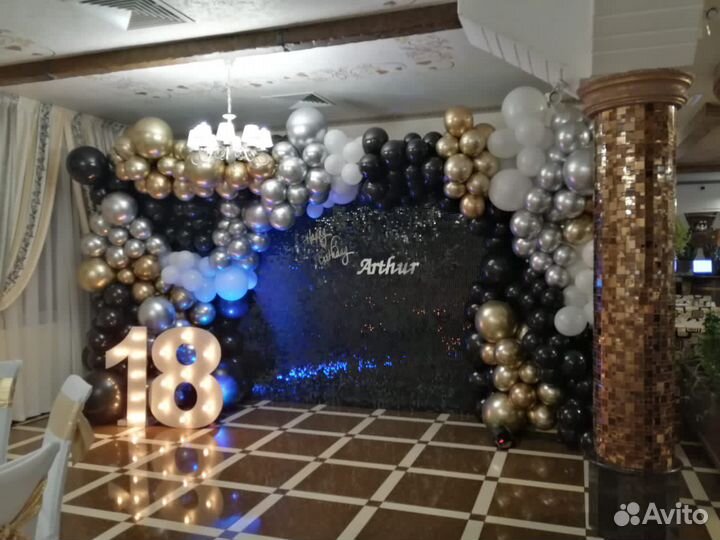 Цифры на день рождения Фотозона из пайеток