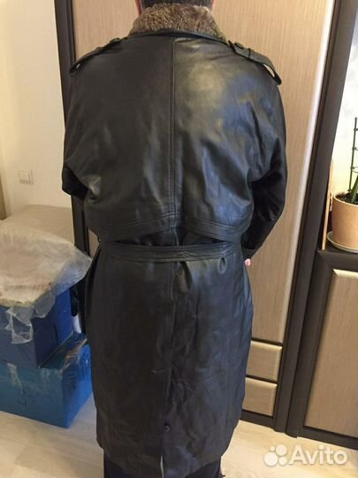 Плащ кожаный