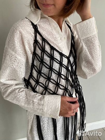 Топ сетка в макраме стиле