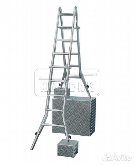 Шарнирная стремянка-трансформер Krause stabilo 4х5
