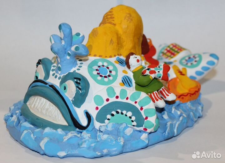 Дымковская игрушка Чудо-юдо рыба-кит. Автор М.С