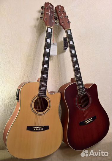 Акустическая и электроакустическая гитара AS новая