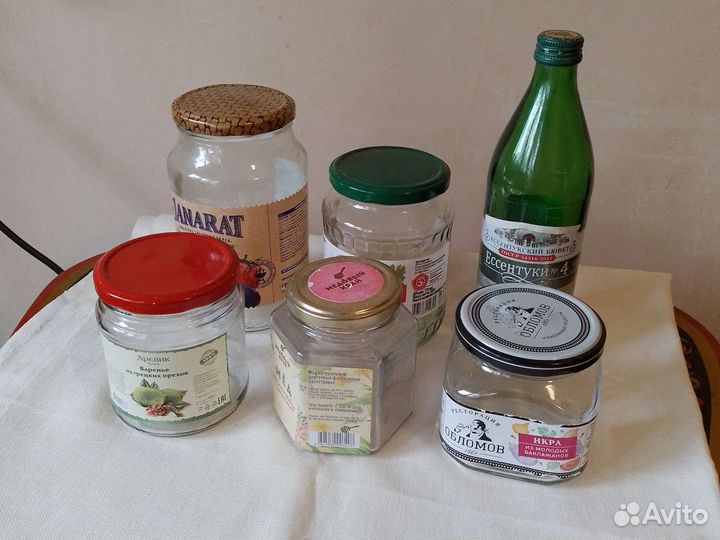 Банки стеклянные с винтовыми крышками