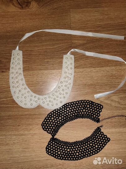 Накладной воротничок съёмный из бисера новый