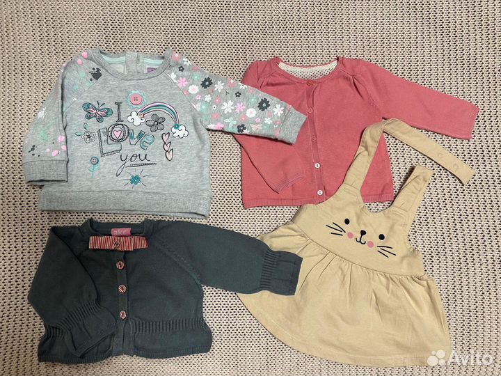 Вещи пакетом на девочку 3-6 мес