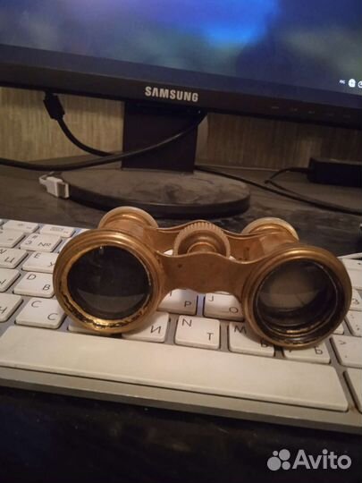 Театральный бинокль, перламутровый, под восстановл