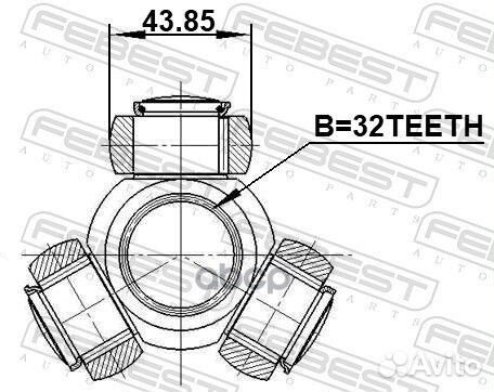 Трипоид 32X27 1216-D7AT2WD Febest