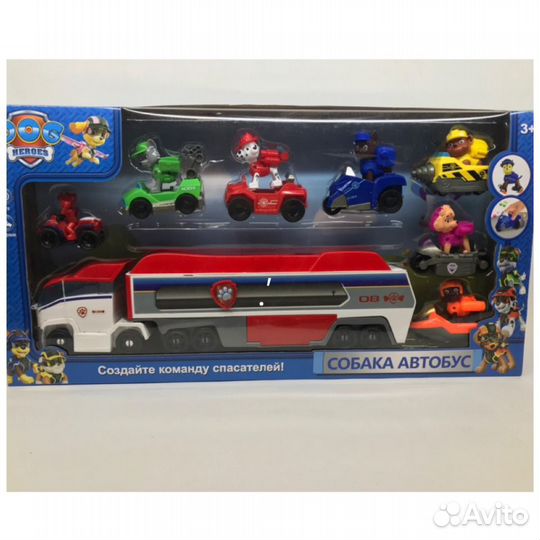 Щенячий патруль патрулевоз и герои с авто