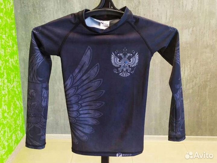 Рашгард rusco black herb, детский