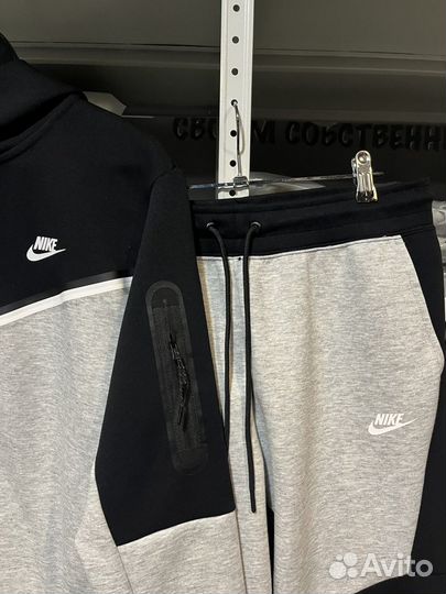 Костюм Nike Tech Fleece черный серый