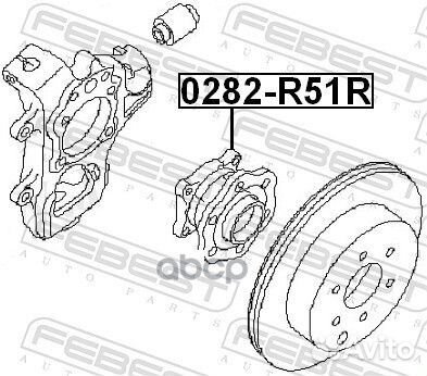 Ступица задняя 0282R51R Febest