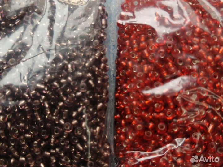 Бисер некалиброванный 500 г 10 цветов