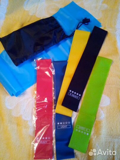 Коврик для фитнеса + резинки для фитнеса латексные