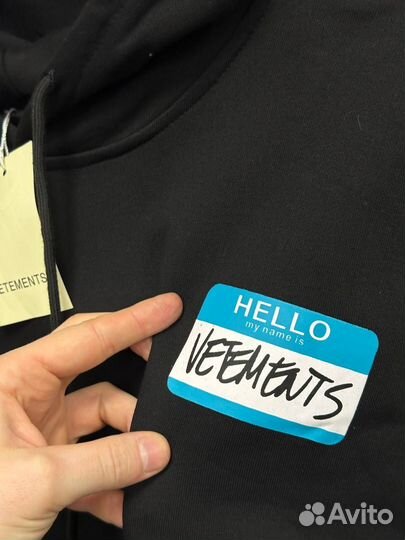 Худи Vetements Hello my name