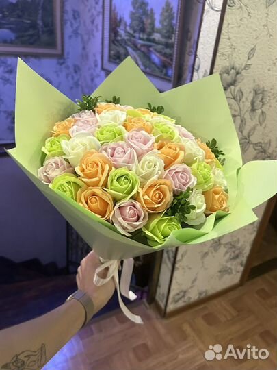 Букеты из мыльных роз и бабочек