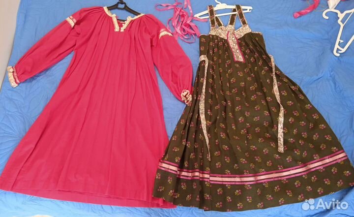 Русский народный фольклорный сарафан с рубашкой