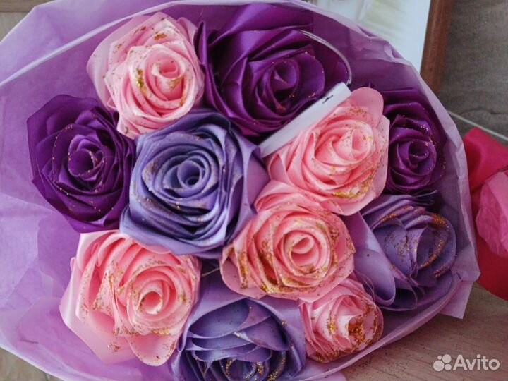 Букет из атласных лент в наличии