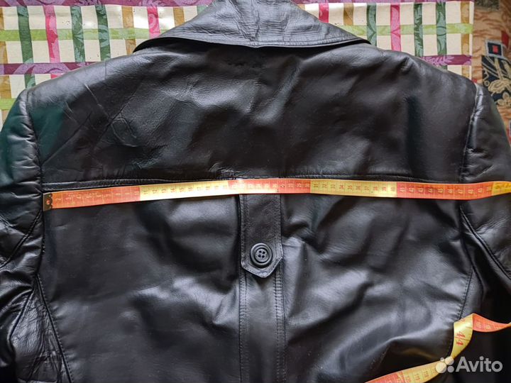 Кожаный плащ мужской