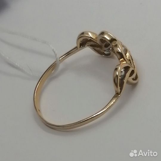 Кольцо / размер 17,5 / 1,43г / Золото585 / фианиты