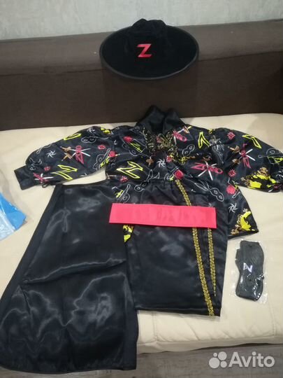 Новогодний костюм Зорро на рост 128см. в отличном